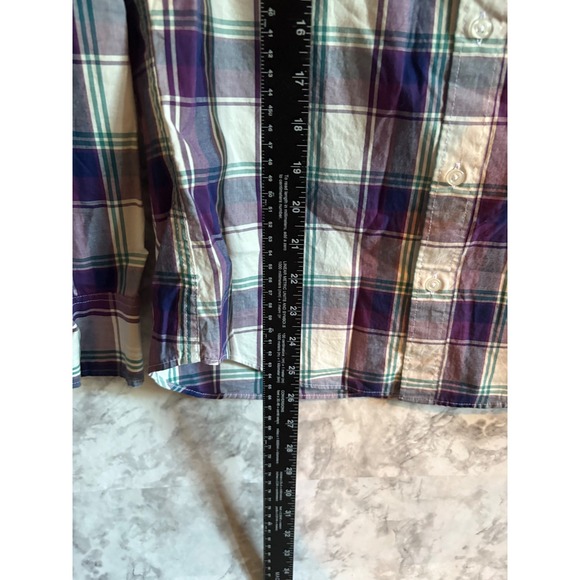 J.Crew Slim Untucked Flex Washed Mens Plaid Long Sleeve Button Down Shirt‎ Small - Picture 6 of 7